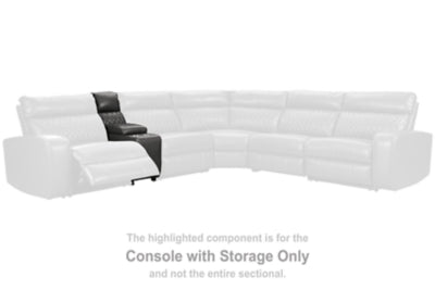 Console with Storage In Solid Gray Fabric