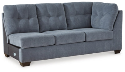 Right-Arm Facing Sofa In Solid Denim Fabric