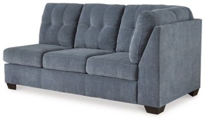 Right-Arm Facing Sofa In Solid Denim Fabric