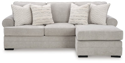 Sofa Chaise In Solid Shadow Fabric
