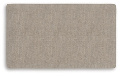 Ottoman In Solid Heather Fabric