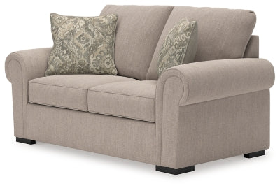 Loveseat In Solid Heather Fabric