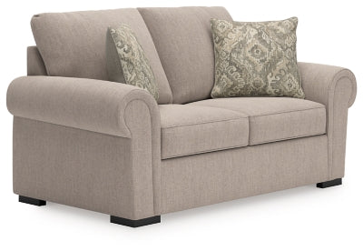 Loveseat In Solid Heather Fabric