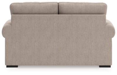 Loveseat In Solid Heather Fabric