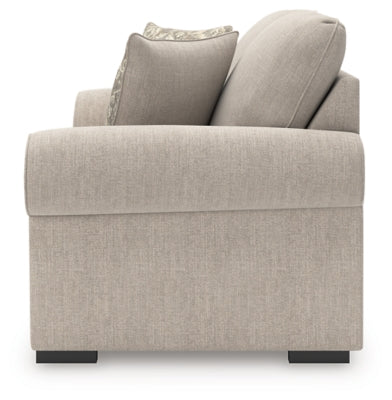 Loveseat In Solid Heather Fabric