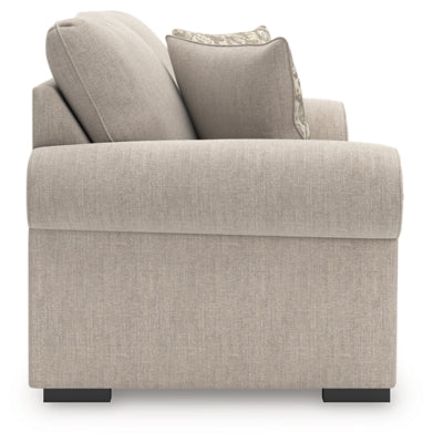 Loveseat In Solid Heather Fabric