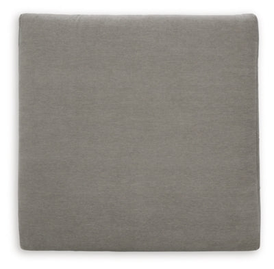 Oversized Accent Ottoman In Solid Ash Fabric