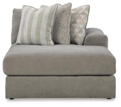 Right-Arm Facing Corner Chaise In Solid Ash Fabric