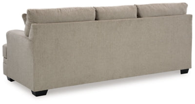 Queen Sofa Sleeper In Solid Taupe Fabric