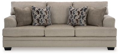 Queen Sofa Sleeper In Solid Taupe Fabric
