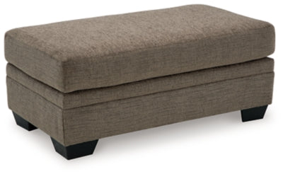Ottoman In Solid Nutmeg Fabric