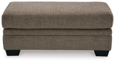 Ottoman In Solid Nutmeg Fabric