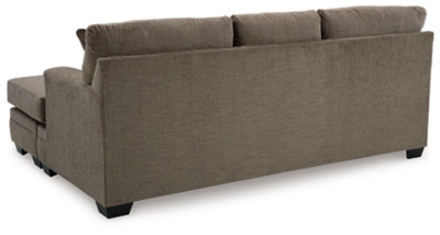 Sofa Chaise In Solid Nutmeg Fabric