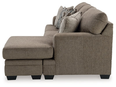 Sofa Chaise In Solid Nutmeg Fabric