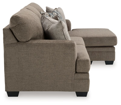 Sofa Chaise In Solid Nutmeg Fabric