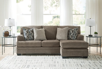 Sofa Chaise In Solid Nutmeg Fabric