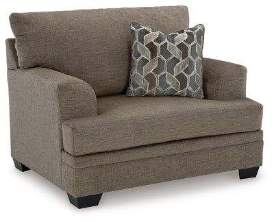 Oversized Chair In Solid Nutmeg Fabric