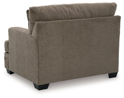 Oversized Chair In Solid Nutmeg Fabric