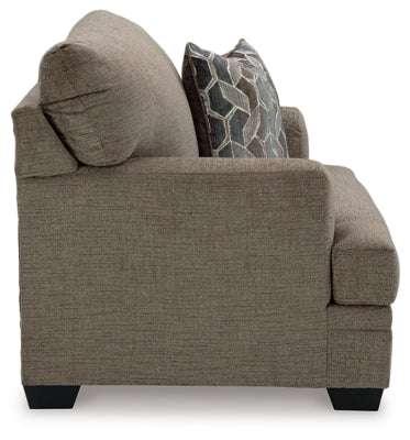 Oversized Chair In Solid Nutmeg Fabric