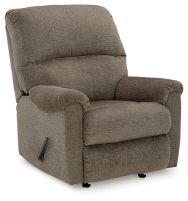 Recliner In Solid Nutmeg Fabric