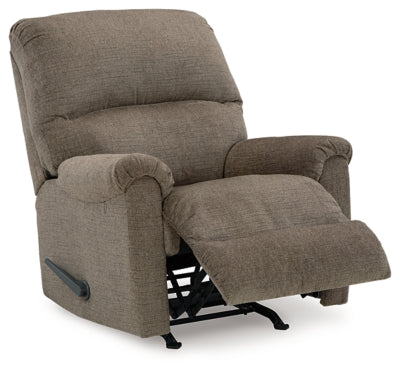 Recliner In Solid Nutmeg Fabric