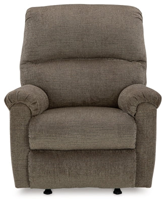 Recliner In Solid Nutmeg Fabric