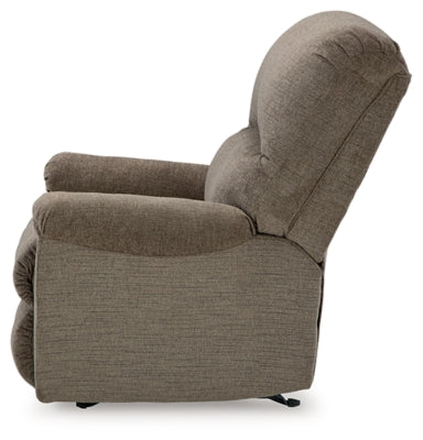 Recliner In Solid Nutmeg Fabric