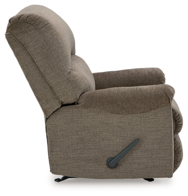 Recliner In Solid Nutmeg Fabric