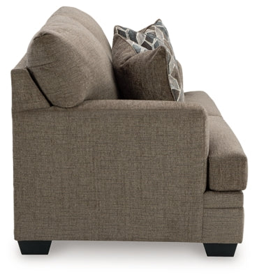 Loveseat In Solid Nutmeg Fabric