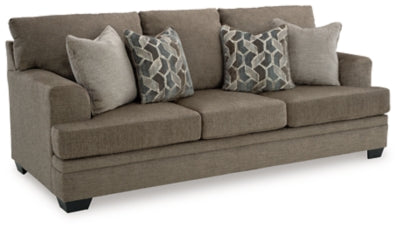 Queen Sofa Sleeper In Solid Nutmeg Fabric