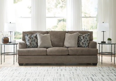 Queen Sofa Sleeper In Solid Nutmeg Fabric