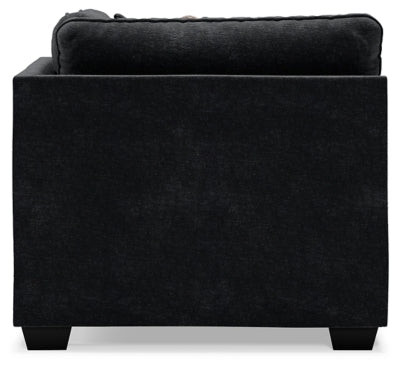 Wedge In Solid Charcoal Fabric