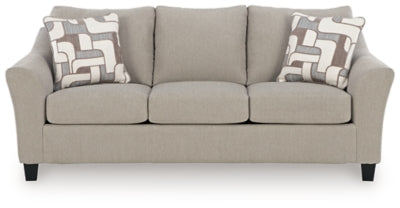 Sofa In Solid Taupe Fabric