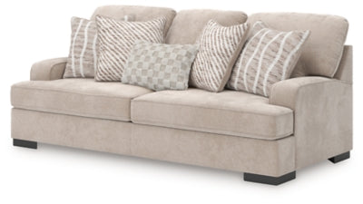 Sofa In Solid Taupe Fabric