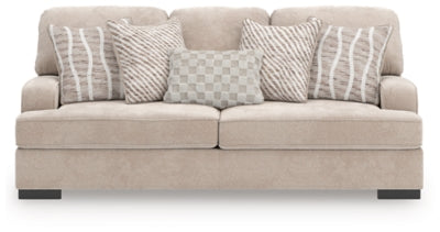 Sofa In Solid Taupe Fabric