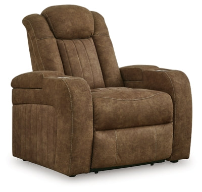 Power Recliner In Solid Brindle Fabric