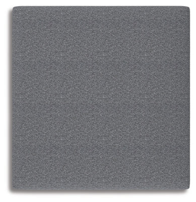 Oversized Accent Ottoman In Solid Salt and Pepper Fabric