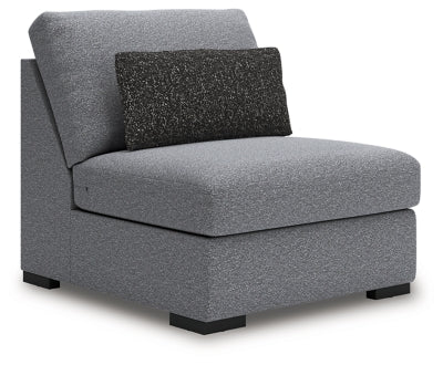 Armless Chair In Solid Salt and Pepper Fabric;Performance Fabric;Next-Gen Nuvella™