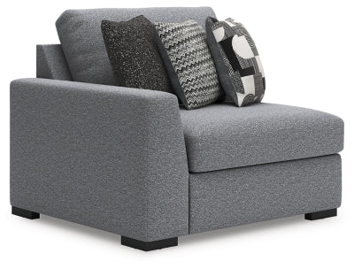 Left-Arm Facing Corner Chair In Solid Salt and Pepper Fabric;Performance Fabric;Next-Gen Nuvella™