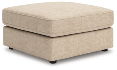 Oversized Accent Ottoman In Solid Sand Fabric