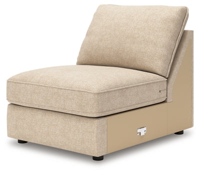 Armless Chair In Solid Sand Fabric