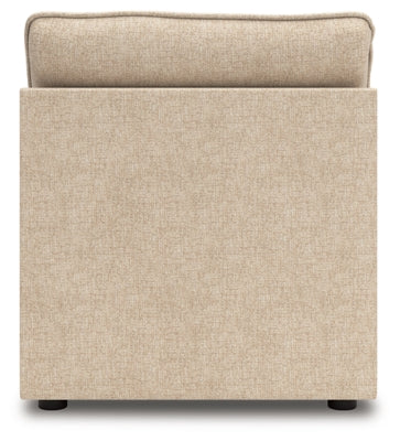 Armless Chair In Solid Sand Fabric