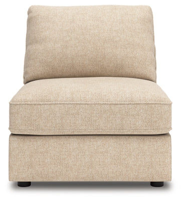 Armless Chair In Solid Sand Fabric