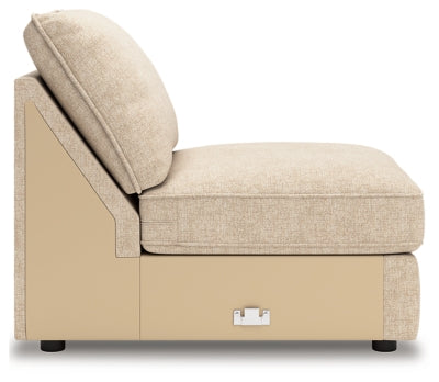 Armless Chair In Solid Sand Fabric