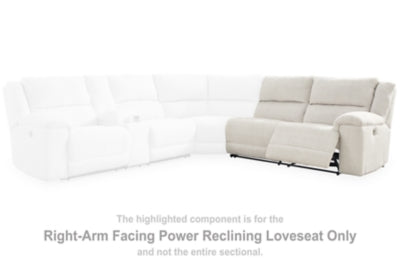 Right-Arm Facing Power Reclining Loveseat In Solid Linen Fabric