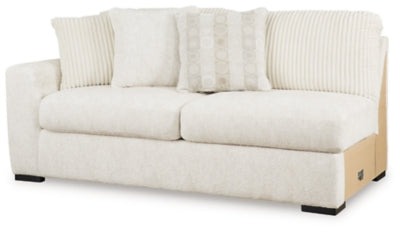 Left-Arm Facing Sofa In Solid Ivory Fabric