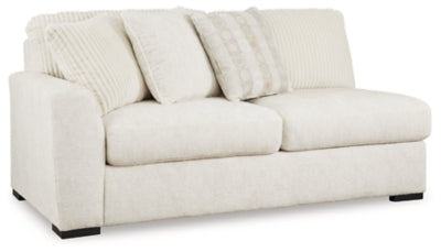 Left-Arm Facing Sofa In Solid Ivory Fabric