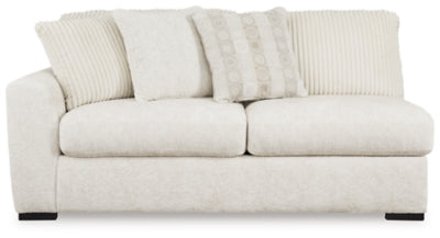 Left-Arm Facing Sofa In Solid Ivory Fabric