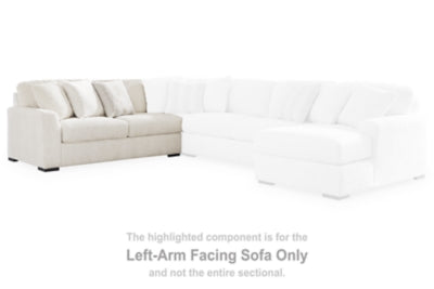 Left-Arm Facing Sofa In Solid Ivory Fabric