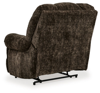 Recliner In Solid Chocolate Fabric